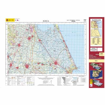 Topografische kaart 747 MT50 Sueca | CNIG - Instituto Geográfico Nacional1