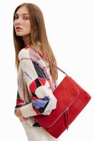 Grote schoudertas met texturen - RED - U