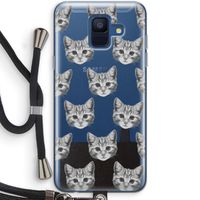 Kitten: Samsung Galaxy A6 (2018) Transparant Hoesje met koord