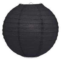 Luxe bol feest lampion - zwart - dia 35 cm - papier Luxe bol feest lampion - zwart - dia 35 cm - papier