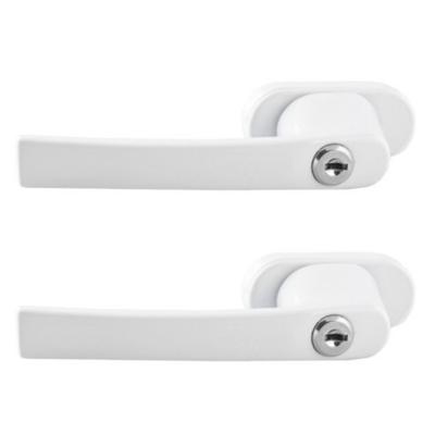 Malatec Raamknip - 2x - kunststof - metaal - wit - 13 x 2 cm - ramen afsluiten