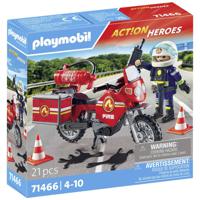 Playmobil Act!on Heros Brandweermotorfiets op de plaats van het ongeval 71466 - thumbnail