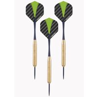 2x Set van 3 dartpijlen Longfield darts brass 21 grams - thumbnail