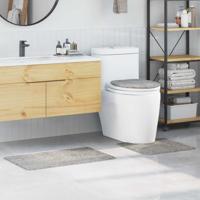 Antislip Badmat Set 3 pcs Grijs PP