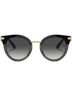 Dolce & Gabbana Eyewear lunettes de soleil à monture ronde - Noir
