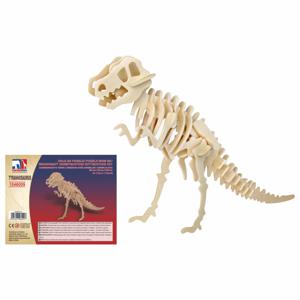 Houten dieren 3D puzzel T-rex dinosaurus - Speelgoed bouwpakket - 38,2 x 9 x 28,5 cm