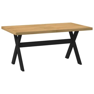 Eettafel NOAIN X-vormige poten 160x90x75 cm massief hout