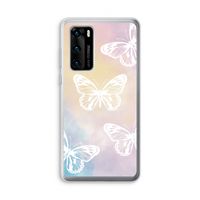White butterfly: Huawei P40 Transparant Hoesje