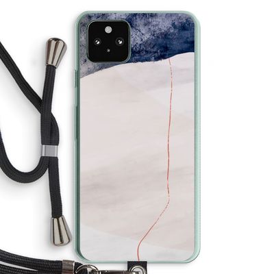 Stone White: Pixel 5a 5G Transparant Hoesje met koord