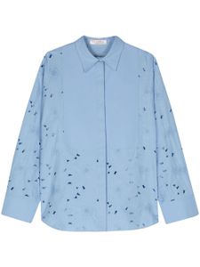 Valentino Garavani chemise en coton à broderie anglaise - Bleu