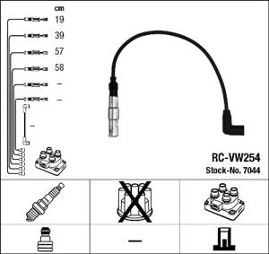 Bougiekabelset NGK, u.a. für Audi, VW, Skoda, Seat