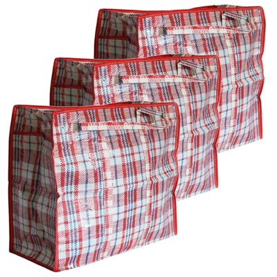3x stuks wastas/boodschappentas/opbergtas rood print 100 x 70 x 30 cm 3x stuks wastas/boodschappentas/opbergtas rood print 100 x 70 x 30 cm