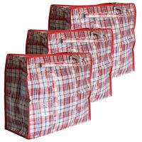 3x stuks wastas/boodschappentas/opbergtas rood print 100 x 70 x 30 cm