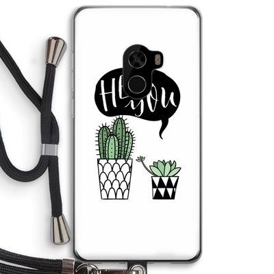 Hey you cactus: Xiaomi Mi Mix 2 Transparant Hoesje met koord