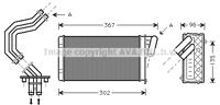 Kachelradiateur, interieurverwarming AVA QUALITY COOLING, u.a. für Renault