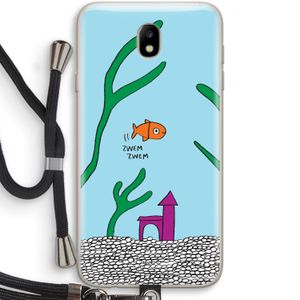 Aquarium: Samsung Galaxy J7 (2017) Transparant Hoesje met koord