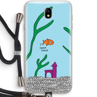 Aquarium: Samsung Galaxy J7 (2017) Transparant Hoesje met koord