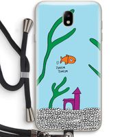 Aquarium: Samsung Galaxy J7 (2017) Transparant Hoesje met koord