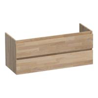Brauer Joy - Onderkast - 120 cm - met 2 Softclose Lades Greeploos en 1 Sifon Uitsparing - Vingerlas Eiken Grijs