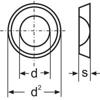Onderlegring 5.3 mm 10 mm Staal Verzinkt 100 stuk(s) TOOLCRAFT A5,3 D125:A2K 194701 - thumbnail