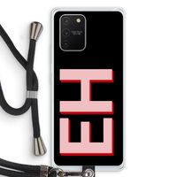 Monogram: Samsung Galaxy S10 Lite Transparant Hoesje met koord