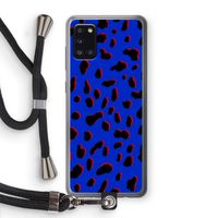 Blue Leopard: Samsung Galaxy A31 Transparant Hoesje met koord
