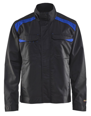 Blåkläder Industriejack. Ongevoerd 40541800 | Zwart/Korenblauw | Maat XXL - 7330509472880