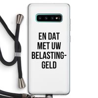 Belastinggeld: Samsung Galaxy S10 Plus Transparant Hoesje met koord