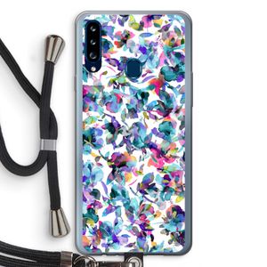 Hibiscus Flowers: Samsung Galaxy A20s Transparant Hoesje met koord