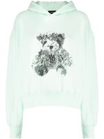 We11done hoodie en coton à logo Teddy Bear - Vert