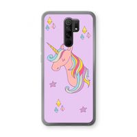 Roze eenhoorn: Xiaomi Redmi 9 Transparant Hoesje