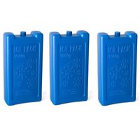 4x stuks koelelementen 1 liter 12 x 22 cm blauw - thumbnail