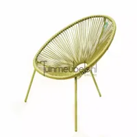Draadstoel Barros Groen Wicker Aluminium tuinstoel van Vita