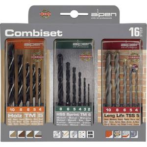 Alpen 801003100 Universeel boor assortiment 16-delig