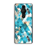 Gekleurde driehoekjes blauw: Sony Xperia Pro-I Transparant Hoesje
