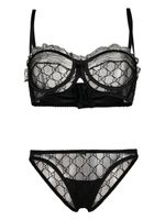 Gucci ensemble de lingerie à broderies GG - Noir - thumbnail