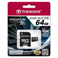 Transcend Premium microSDXC-kaart Industrial 64 GB Class 10, UHS-I Incl. SD-adapter - thumbnail