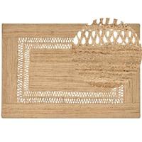 Beliani - YENIKOY - Vloerkleed - Beige - 160 x 230 cm - Jute