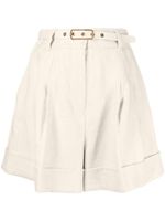 ZIMMERMANN short Matchmaker ceinturé en lin - Blanc