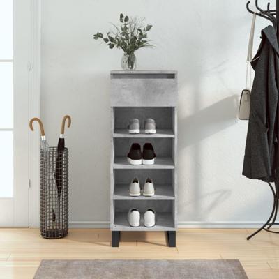 VidaXL Schoenenkast 40x36x105 cm bewerkt hout betongrijs