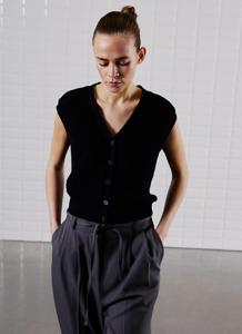 Withblack Wblindiana Waistcoat Gilets Navy
