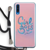 Girl boss: Samsung Galaxy A50 Transparant Hoesje met koord