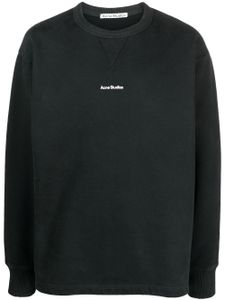 Acne Studios sweat en coton à logo imprimé - Noir