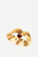 Wouters & Hendrix broche Lip Brooch with Garnet PSC005 gold-plated silver Wouters & Hendrix broche Lip Brooch with Garnet PSC005 gold-plated silver