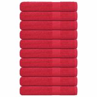 VidaXL Saunahanddoeken 10 st 80x200 cm 360 g/m² 100% katoen rood VidaXL Saunahanddoeken 10 st 80x200 cm 360 g/m² 100% katoen rood