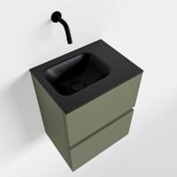 Toiletmeubel Mondiaz Ada | 40 cm | Meubelkleur Army | Lex wastafel Urban Rechts | Zonder kraangat