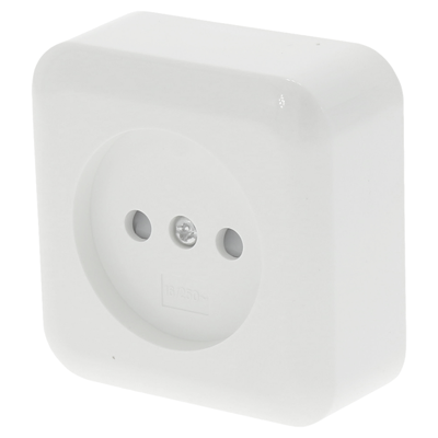 Q-Link Contactdoos | Opbouw | 1-voudig | Met Aanraakbeveiliging | Polarwit - 00.947.01