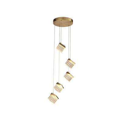 Searchlight Design hanglampCuboid 5-lichts goud - 33640-5SB