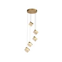 Searchlight Design hanglampCuboid 5-lichts goud - 33640-5SB