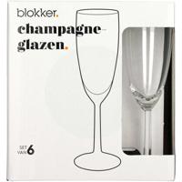 Blokker champagneglazen - 16 cl - set van 6